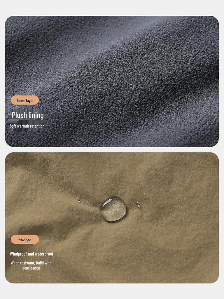 Right European Boys' Fleece-Lined Winter Cotton Pants for Kids