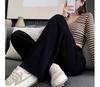 Cool Ice Silk Wide-Leg Pleated Maternity Crop Pants