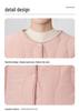 Women's Fleece-Lined Cotton Jacket: Short, Collarless, Padded Winter Outerwear 2026