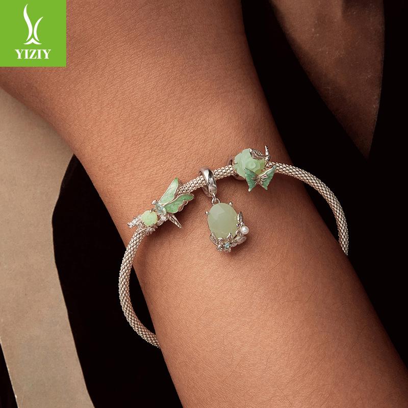 Spring New Green Flowers And Insects Series Wind Personalized Diy Bracelet Beaded Accessories