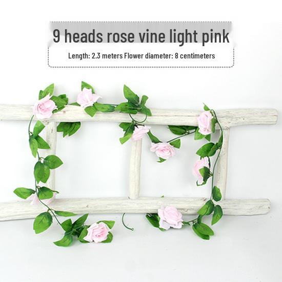 2-Meter Artificial Bamboo Leaf Garland - Green Hanging Rattan Vine for Decoration