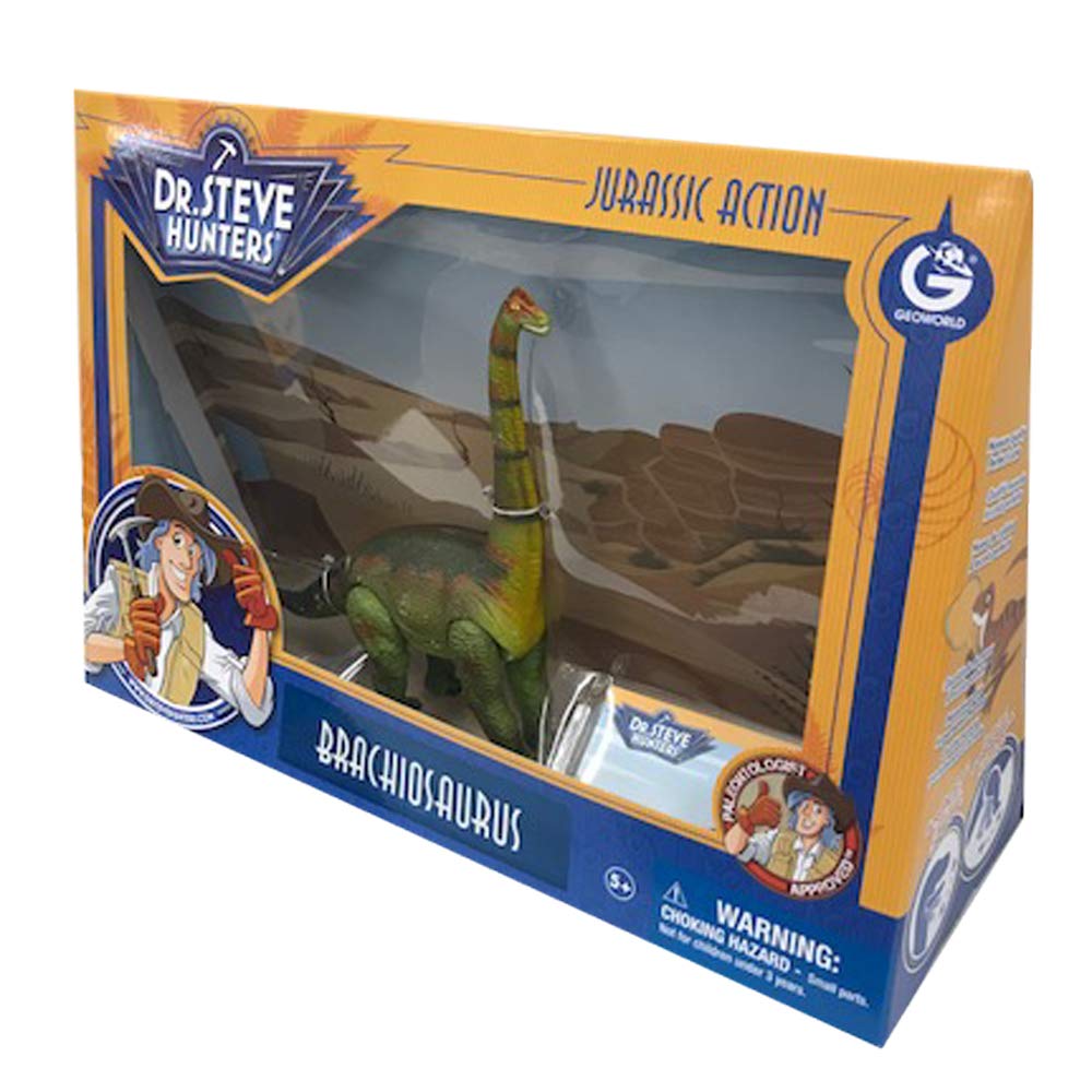 Geoworld Moving Dinosaur Figure Brachiosaurus Body Length 16cm CL1518K Authentic Product Approx.