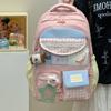 Schooltas nieuwe hoogwaardige Japanse ins frisse en zoete geruite make-uptas meisje lichte lente-uitje rugzak met grote capaciteit