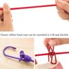 Clothesline with Clip Indoor and Outdoor Travel Free Perforated Clothes Drying Rope Windproof and Non-slip Drying Quilt Artifact