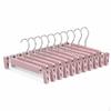 NonSlip Adjustable Pants Hanger Clips for Drying, Frosted Plastic, MultiColor Nordic Pink