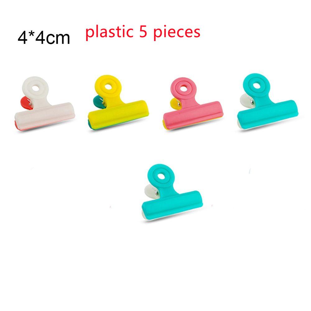 6Pcs Metal Kitchen Food Sealing Bag Clips Letter Paper Photo File Clamps School Office Calendar Binder Clip Household Accessorie
