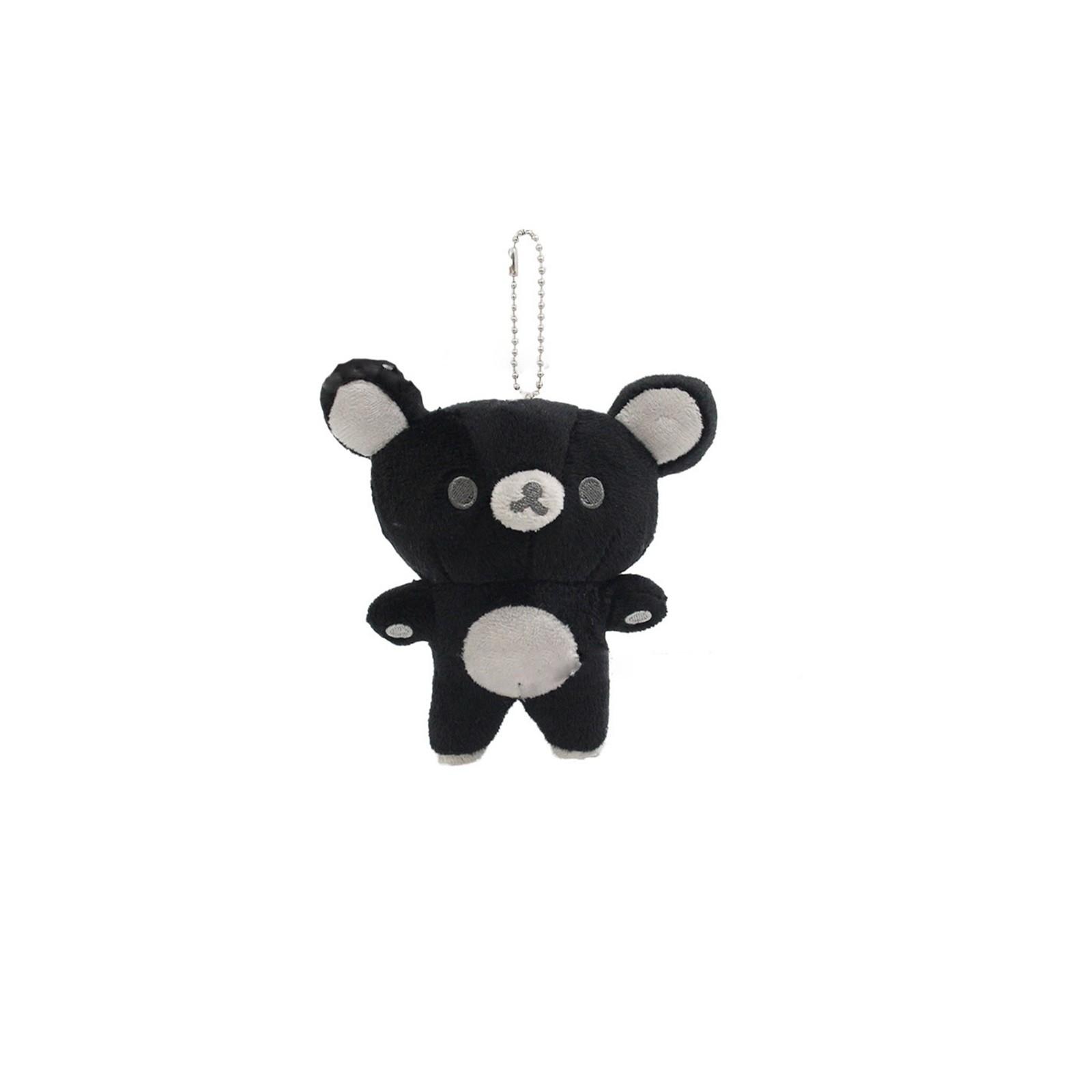 

Cute Cartoon Teddy Bear Plush Toy Bear Basic Doll Bag Keychain Pendant Gift One Size чёрный