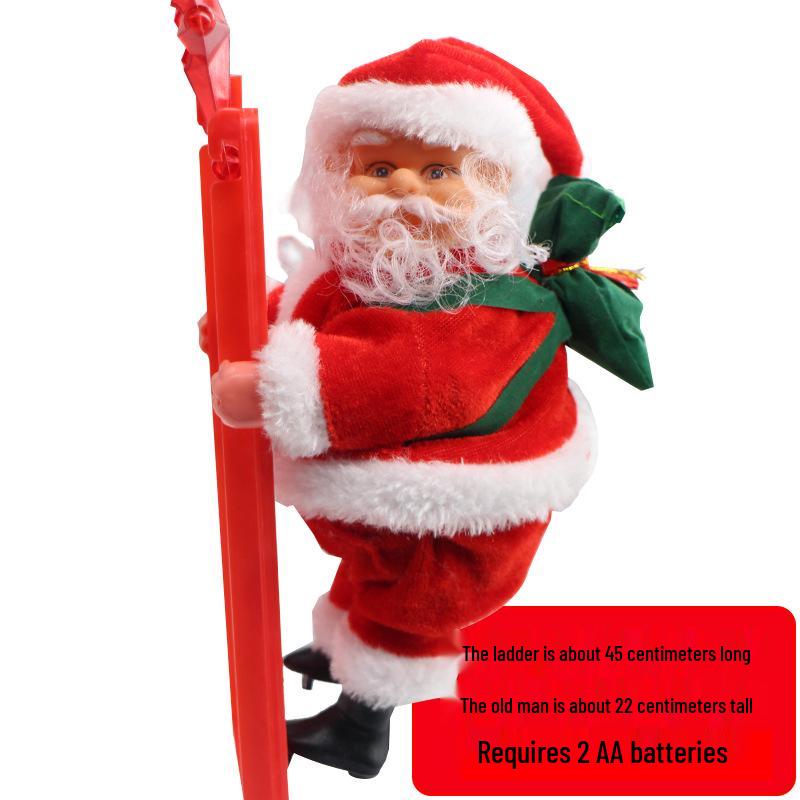 European Christmas Climbing Santa Electric Toy and Decoration
