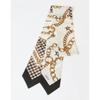 Daks Beige Petit Silk Scarf Chain Print Dcsc4e821i2