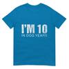 Im 10 In Dog Years Funny 70th Birthday Gift Tshirt