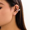 Unique Vintage Fake Piercing Metal Ear Clips Asymmetry Round Cartilage Ear Clip for Women Fashion Jewellery Christmas Gift