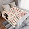 Friendship Blanket - Light peach background with German greeting 'DU BIST MEHR ALS MEINE Beste Freundin' and illustrations of tw