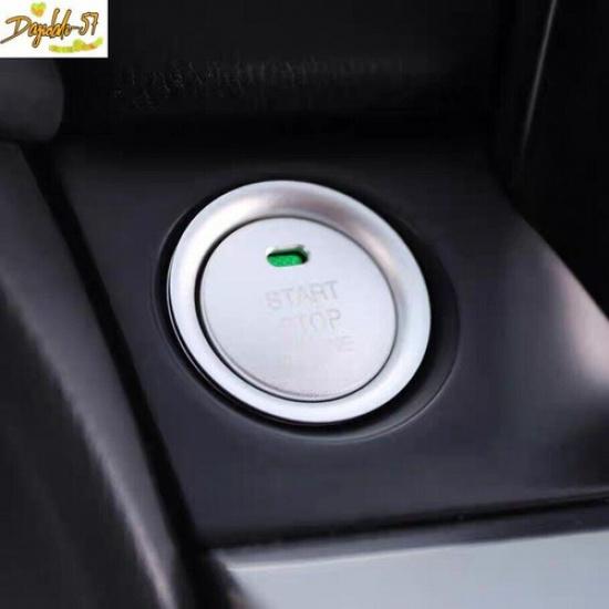 2PCS Silver Engine Start Stop Button+Ring Cover Trim For 2014+ Mazda 3 6 CX-5
