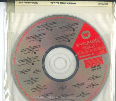 CD VARIOUS  Warner Music Canada July 2001  Vol PROC455 WARNER MUSIC CA 2001 Canada Rap  HipHopRB Used