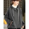 2025 Women's Winter Woolen Hooded Sweatshirt with Inner Velvet Layer - Thick, Warm Pullover Hoodie (Style 1011)