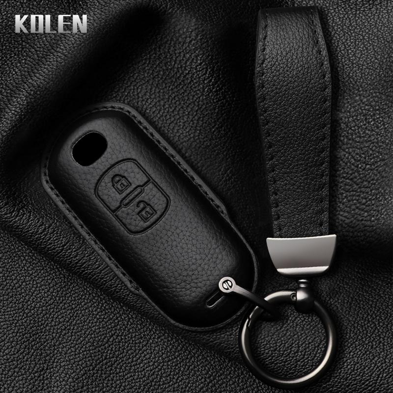 Leather Car Key Case Cover Shell For Mazda 2 3 6 Atenza Axela Demio Cx-5 Cx5 Cx-3 Cx3 Cx7 Cx-7 Cx-9 Cx9 Mx5 2 3 Buttons Keychain