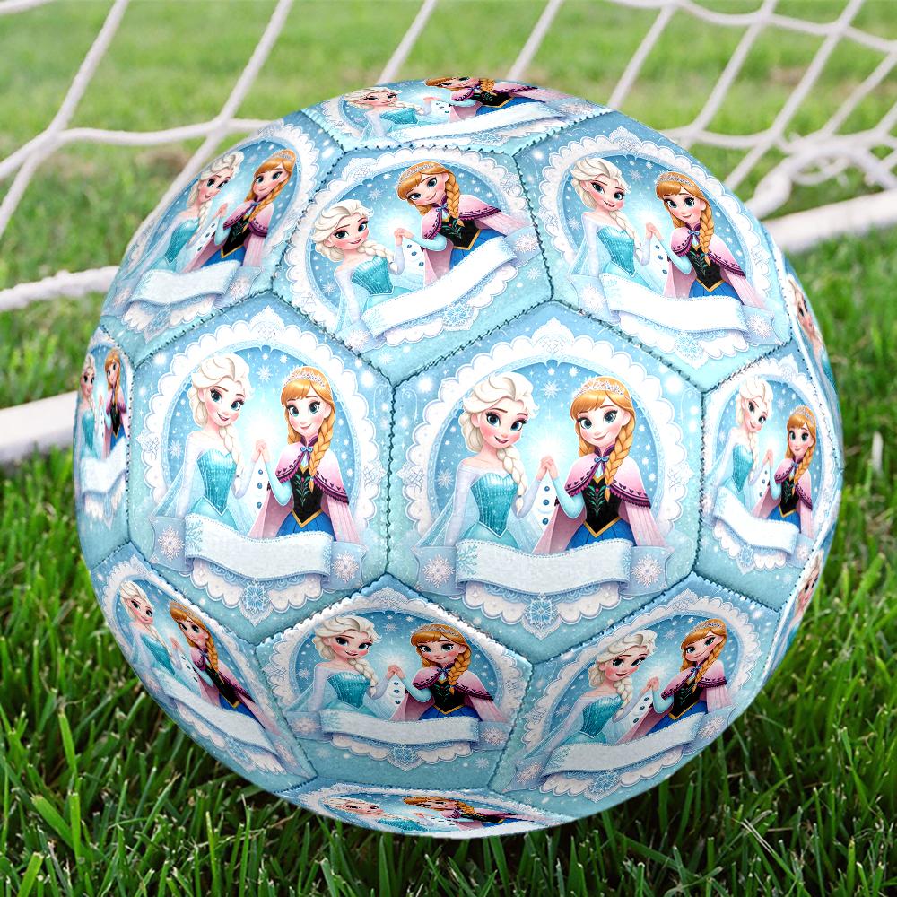 Elsa Theme Size 5 Soccer Ball, Suitable for Both Indoor and Outdoor Matches, a Gift Suitable for Everyone.