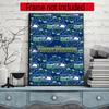 Seattle Seahawks Customize Text Diamond Painting Round Diamond Mosaic Suitable For Beginners Diamond Painting Rhinestones Gift Frameless