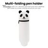 Pencil Case Desktop Stand Up Pen Holder Cartoon Animal Design Silicone Pencil Storage Bag for Home School Office Supplies