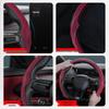 Universal 5D Suede & Nappa Leather Steering Wheel Cover - Anti-Slip, All-Season Protection