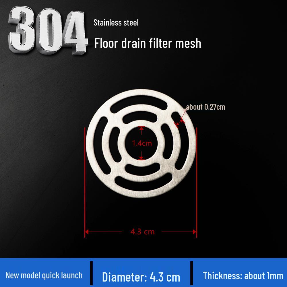 Stainless Steel Bathroom Floor Drain Hair Catcher & Anti-Clog Filter Mesh Cover