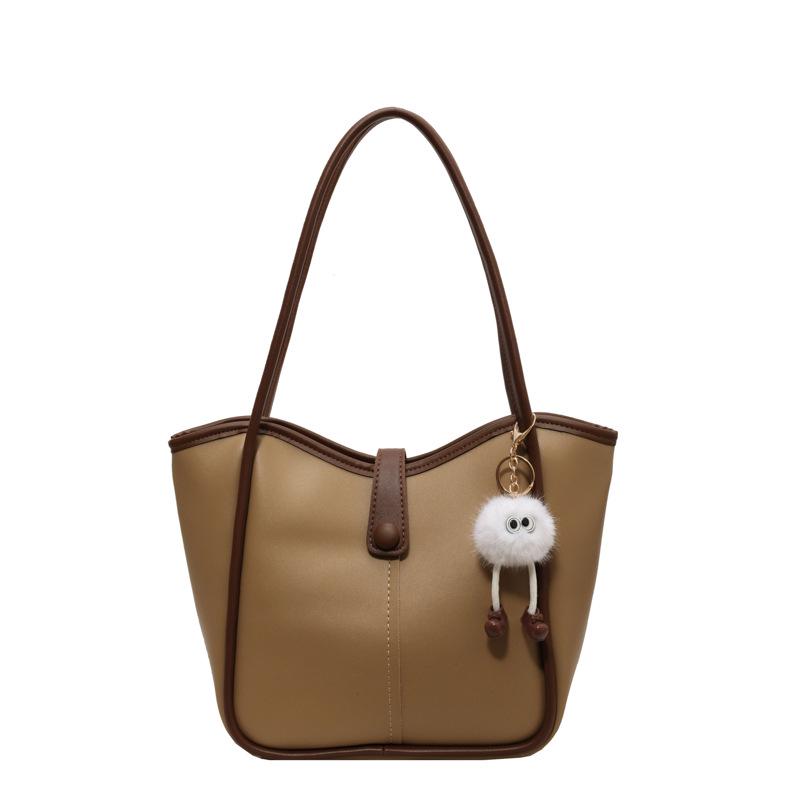 2025 Women s Retro High-End Versatile Large-Capacity Commuter Tote Single Bag хаки