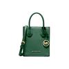 MK Mercer Sólido para o Trabalho Pingente com Logo Francês Bolsa Sanfonada de Couro Pebble Bolsas Femininas Verde 35S1GM9T0L-JEWEL-GREEN