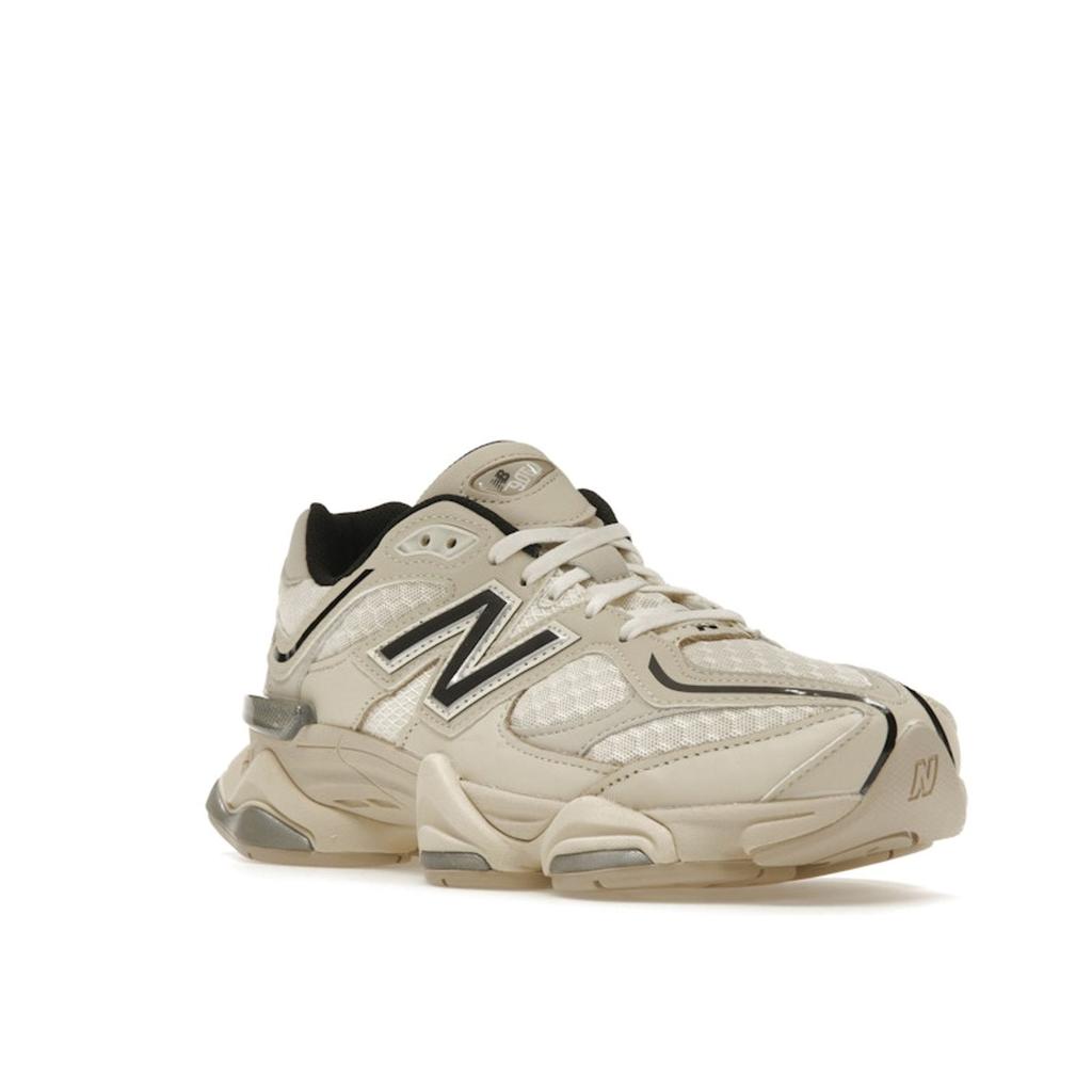 New Balance 9060 Pomba Preta Tênis Unissex Creme Prata-Metálico U9060DUA
