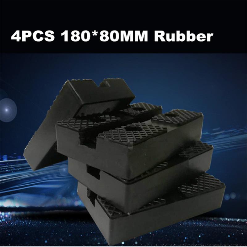 4Pcs Heavy Duty Black Rectangle 118X80Mm Car Rubber Arm Pads Lift Accessories Pad Hold Up To Sharp Sub-Frames And Pinch Weld Points Thick Durable