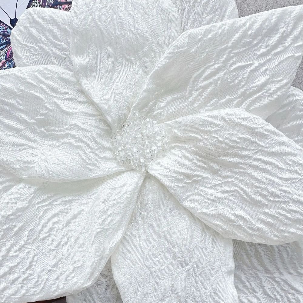 DIY Sew Brooch Applique White Nail Beaded Fashion Dress Clothing Accessories Patch Women