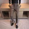 Pantaloni da Lavoro Eleganti Pantaloni Casual Drappeggiati Moda Uomo Primavera Autunno Gamba Stretta