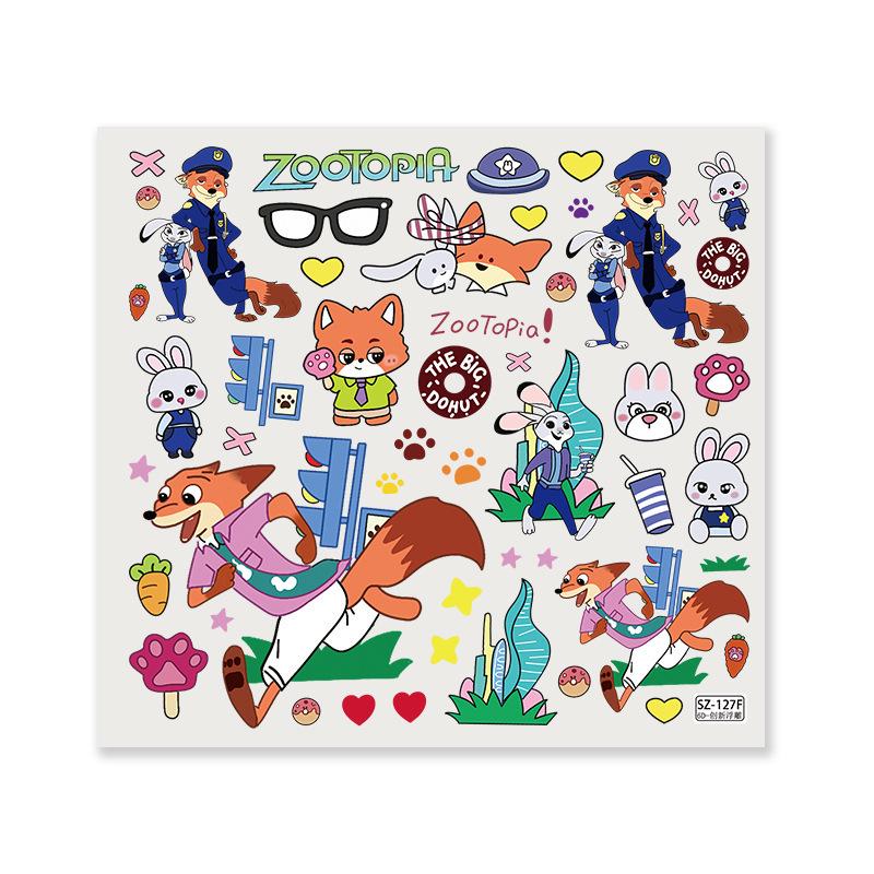 Zootopia Embossed Stickers: Cute Judy & Nick for DIY Phone Cases, Tablets, Journals