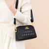 A Stylish Soft Leather Large-capacity Diamond-patterned Single-shoulder Crossbody Women's Bag