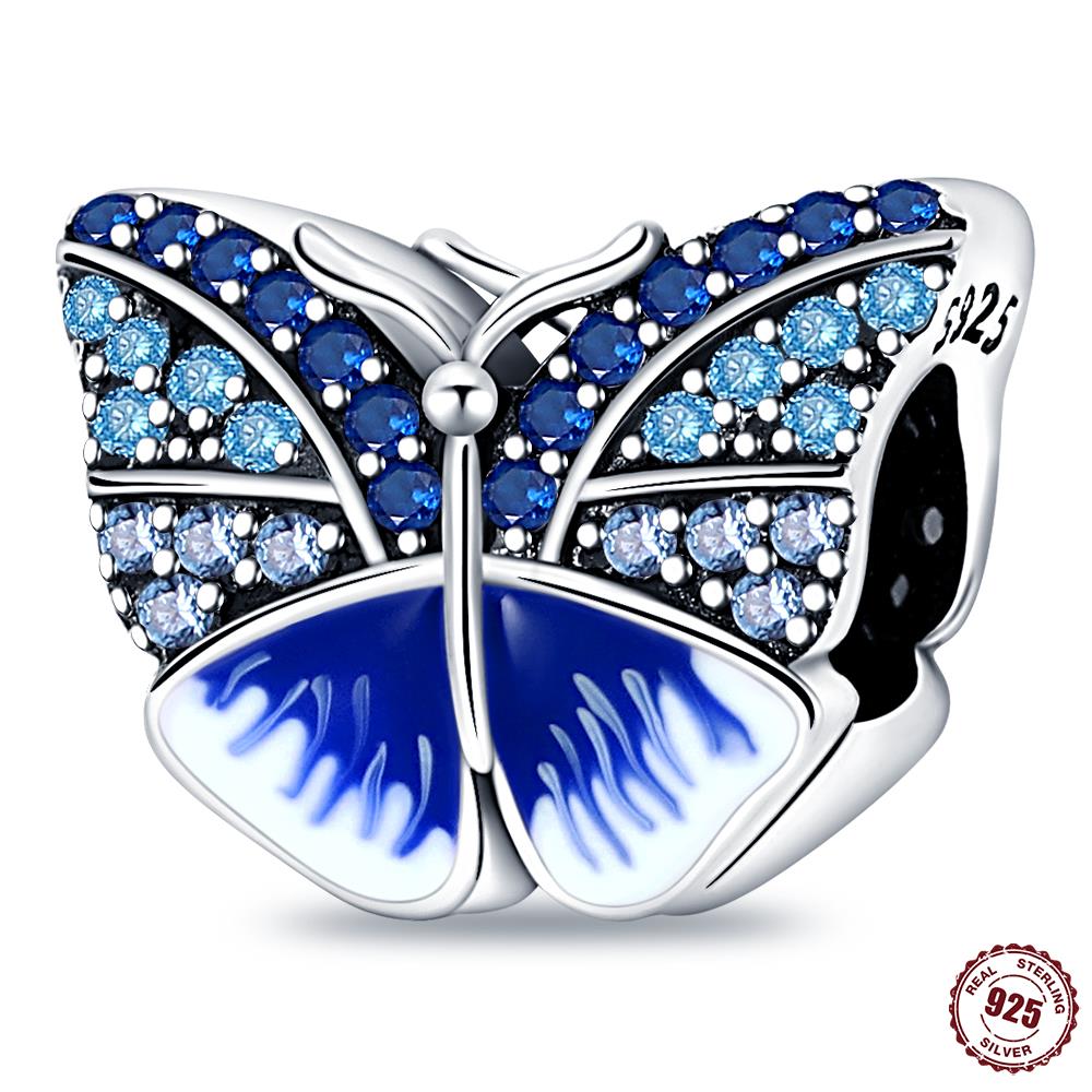 Breloque Thème Papillon Breloques Cuivre 24 Designs Pendentifs Papillon Compatible Avec Authentiques Bracelets Fins Bijoux Femme Cadeaux