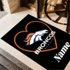Broncos Love Customized Name Floor Rug Office Rug Perfect for Decorate Room Foyer Balcony Hallway Antislip Carpet Decorate Offices