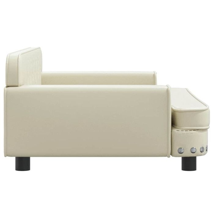 Cream Children's Sofa 90x53x30 Cm Faux Leather