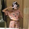 GMXIA Cute Panda Pajamas for Women In Summer, Short Sleeves and Shorts, Large-sized and Thin Summer Casual Home Wear Set