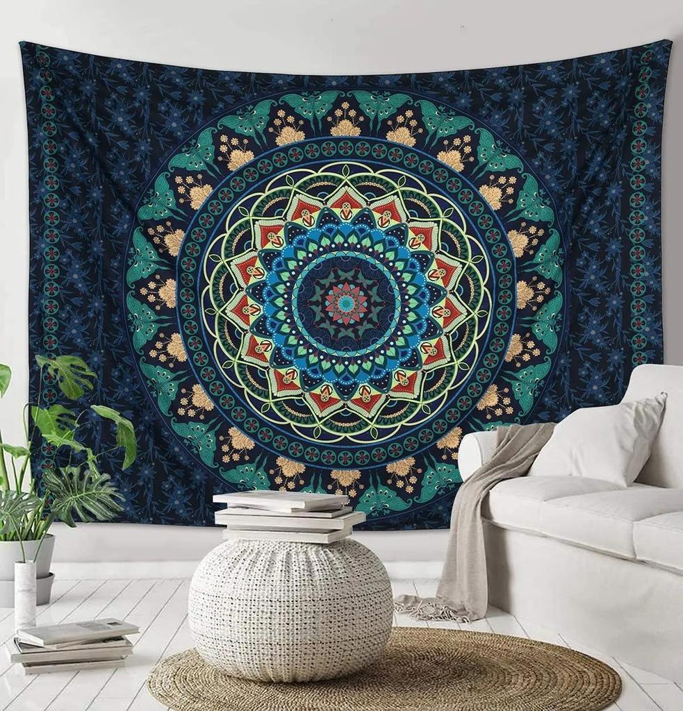 Mandala Tapestry Indian Bohemian Psychedelic Background Cloth Home Decoration Room Living Room Wall Hanging Cloth