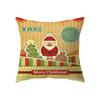 Merry Christmas Cute Santa Claus Print Pattern Cushion Cover Home Living Room Sofa Decoration Square Pillow Pillow Cover