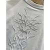 Summer Top Embroidery Neutral Short O-neck Casual Hip Hop Heavy Texture Cotton Ins Loose Men T-shirt