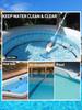 Handheld Rechargeable Pool Vacuum Cleaner for Spas Hot Tubs Small Pools with Automatic Immersion Detector Bristle Suction Nozzle