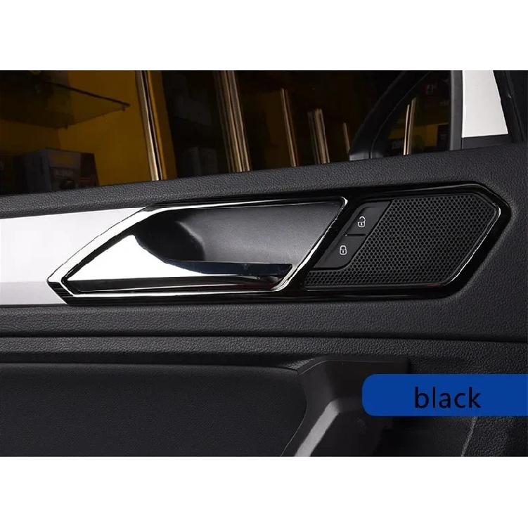 Car Upgrade For VW Tiguan MK2 2016-2018 4Pcs Door Handle Bowl Frame Trim Sticker Covers ABS Chrome Car Accessories