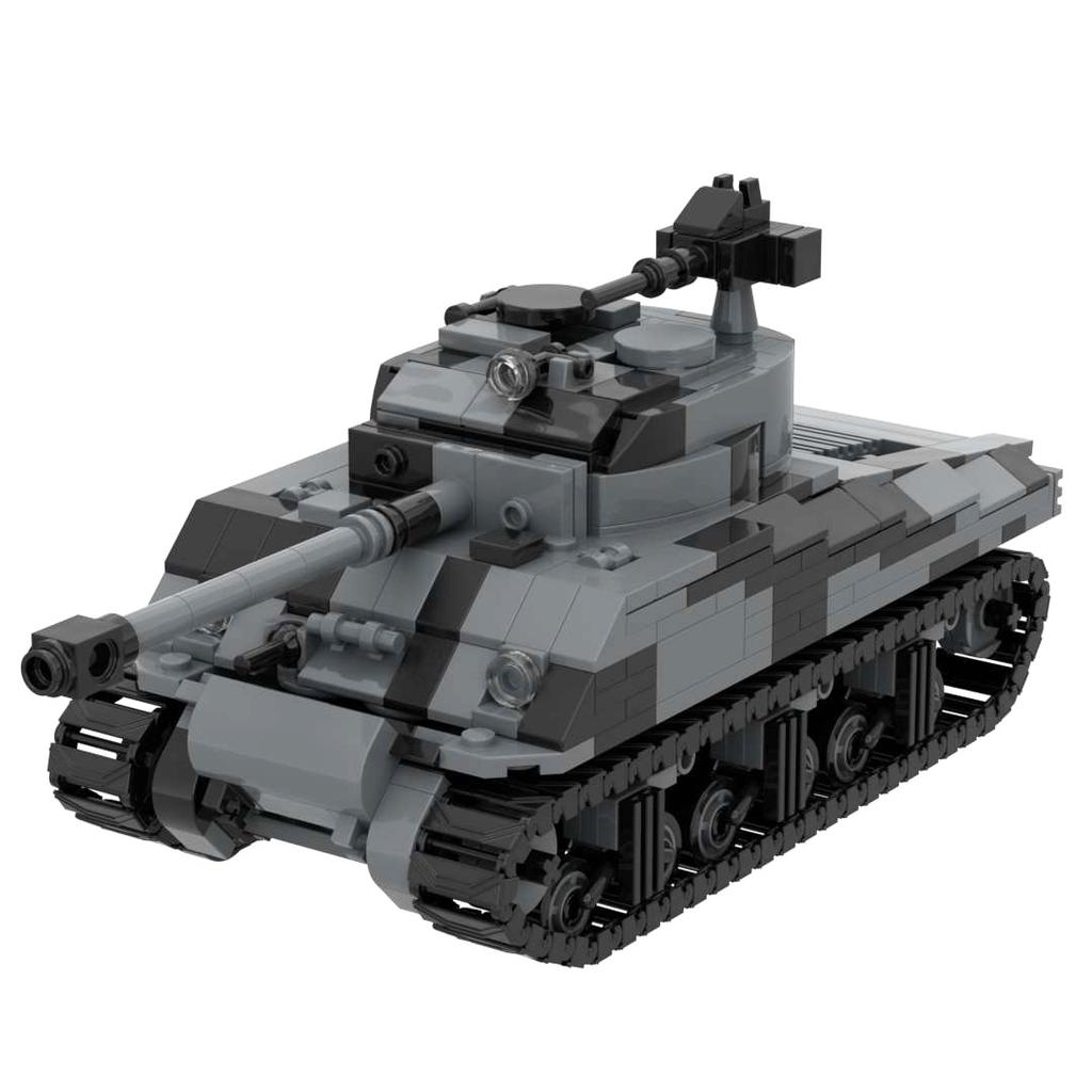 US Army Sherman Medium Tank Fury M3 M4A2 M4A3 WW2 Military Building Block Toy Assembly Set Compatible with Brands