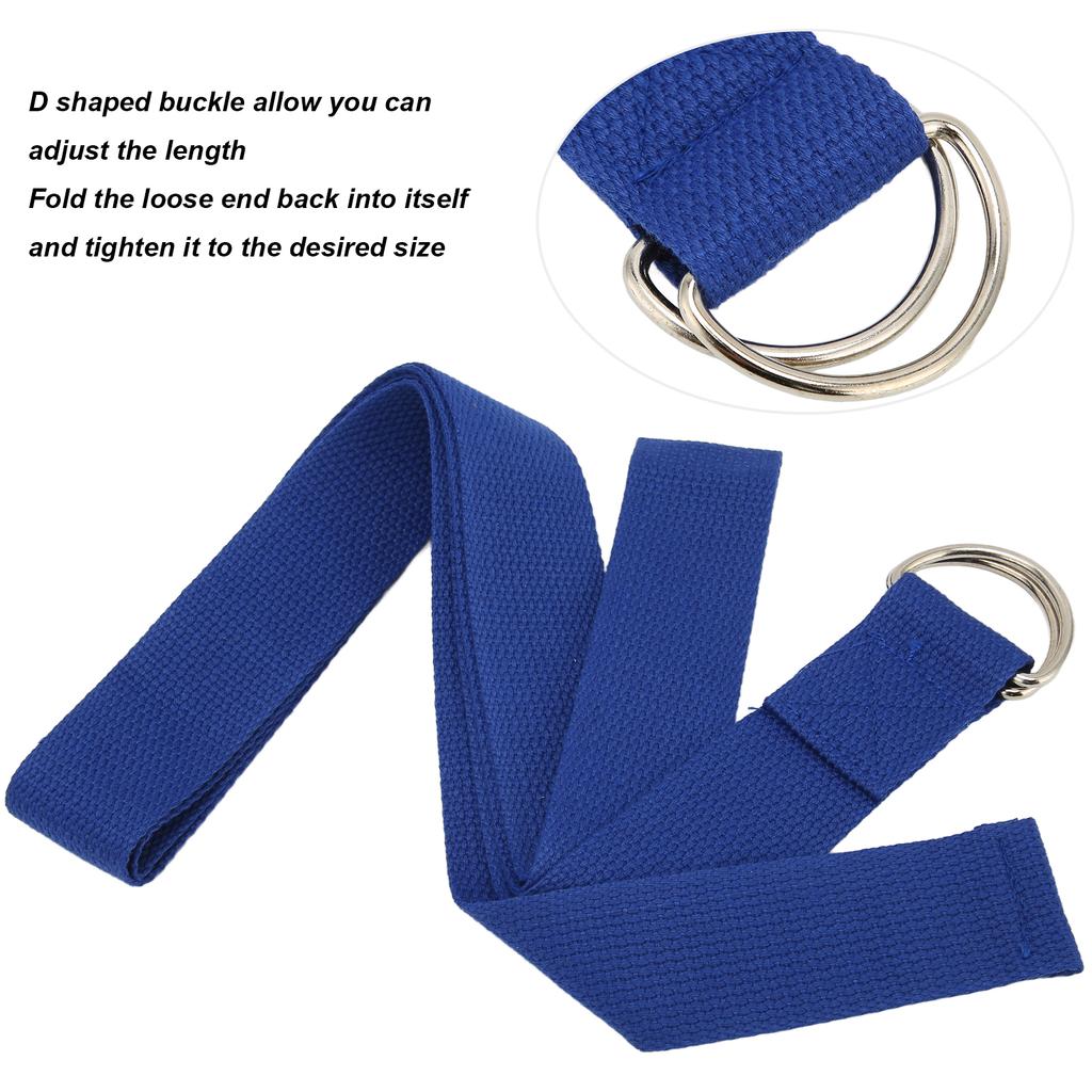 70.87in Yoga Tension Strap Flexibility Stretching Exercise Resistance Bands for Fitness Pilates Blue