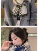 2024 British Checkered Women's Winter Scarf: Versatile Student & Couple Shawl