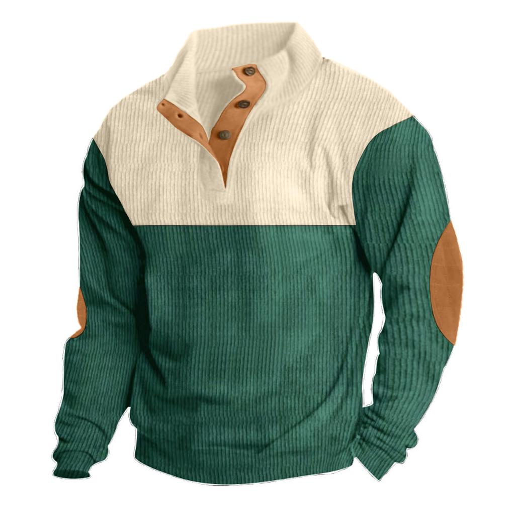 Jarní a pánská mikina se stojacím límečkem je venkovní ležérní svetry