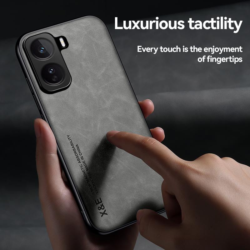 EUCAGR Luxe PU Leer Magnetische Schokbestendige Achterkant Case Voor VIVO iQOO Neo 11 Met Metalen Plaat Telefoonhoesje Voor VIVO iQOO Neo11