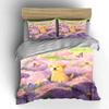 Dog-Themed Spring Field Decor Soft Comfortable Duvet Cover Bedding Set Included 1*Duvet Cover & 2*Pillowcases, Gift