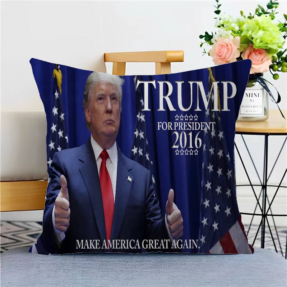 2025 Donald T-Trump Poszewka na poduszkę Dekoracja domu Sofa do salonu Dostosowana
