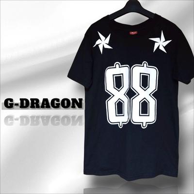[USED] BIGBANG G-DRAGON 88 Print Black T-Shirt Big Bang